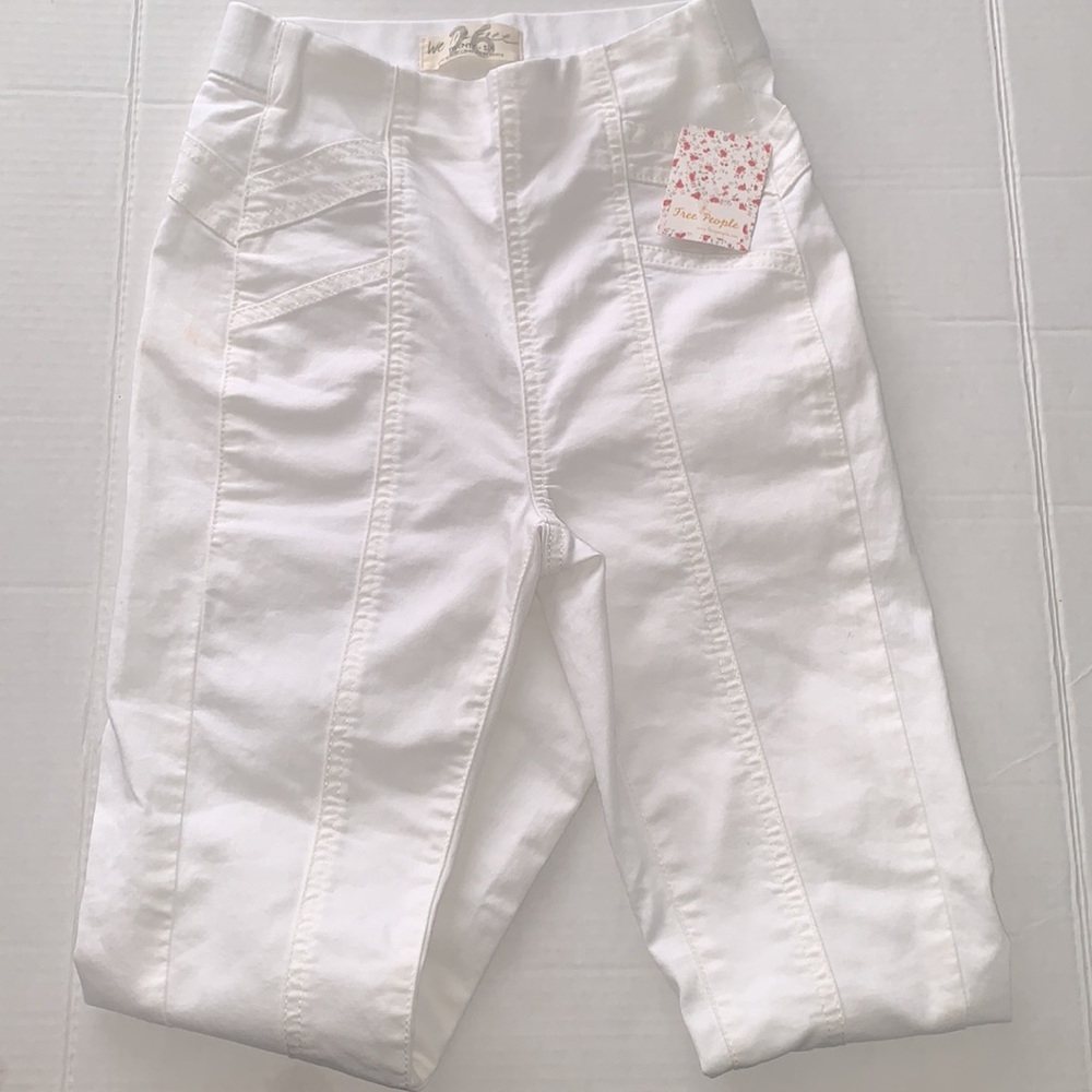 Free People | Feel Alright White Skinny Jeans - Picture 5 of 9